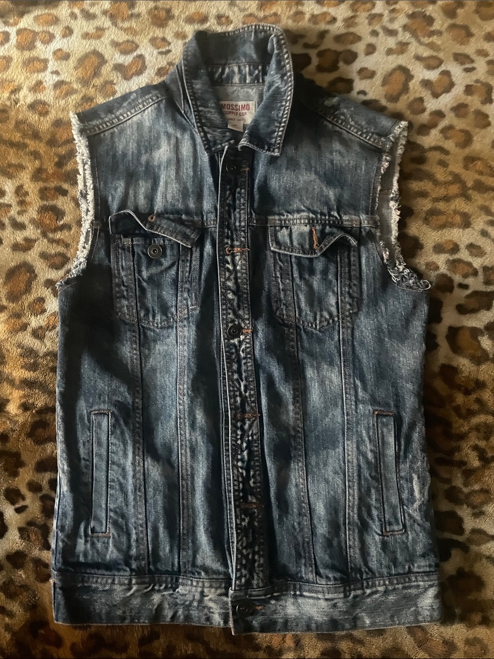 Mossimo Supply Co. faded blue denim vest